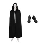 Ahsoka Baylan Skoll Black Jedi Cloak Party Cosplay Costume Halloween Carnival