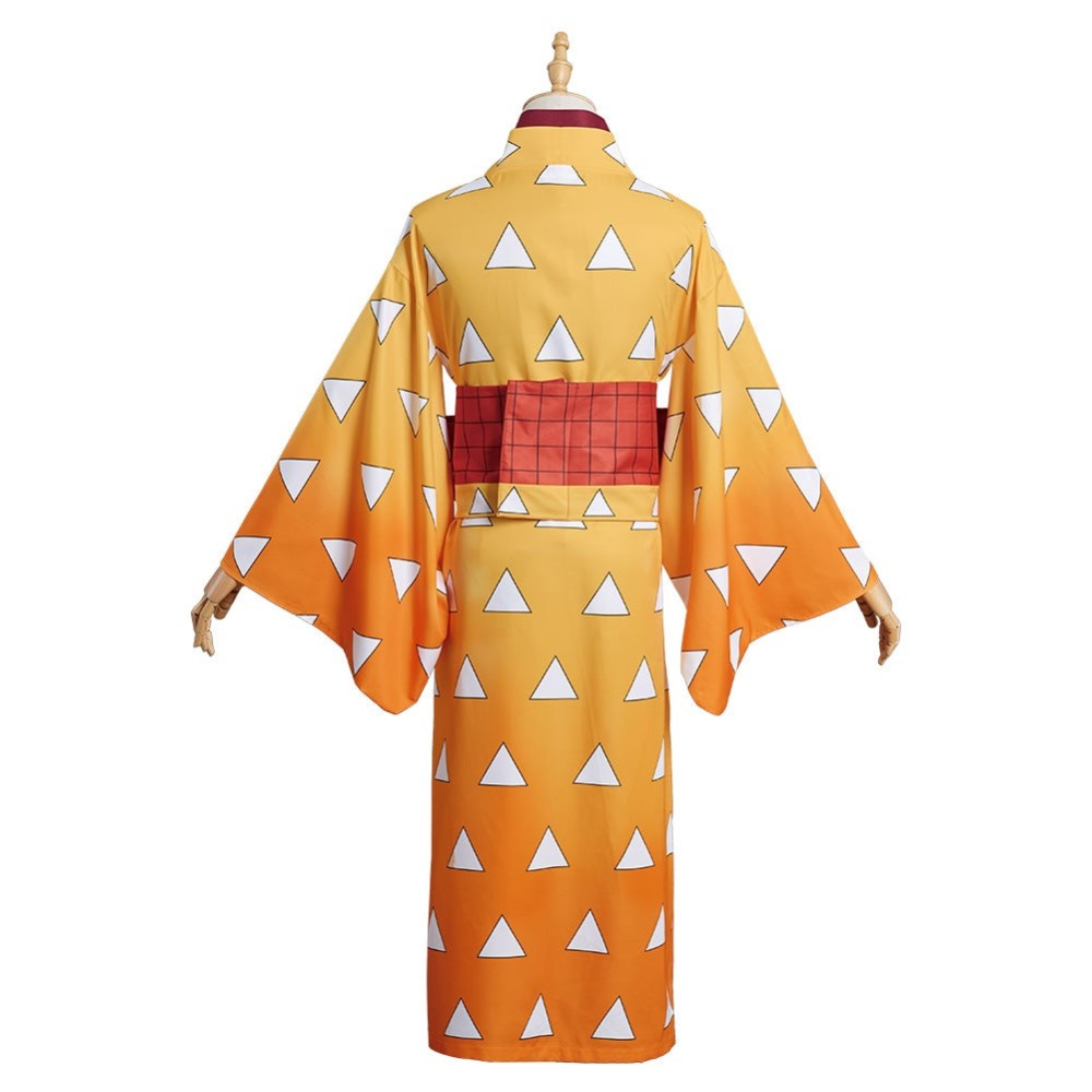 Agatsuma Zenitsu Kimono Festival Dress Party Cosplay Costume Halloween Carnival Outfit