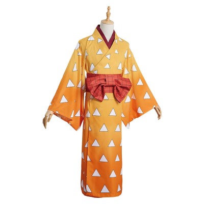 Agatsuma Zenitsu Kimono Festival Dress Party Cosplay Costume Halloween Carnival Outfit