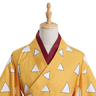 Agatsuma Zenitsu Kimono Festival Dress Party Cosplay Costume Halloween Carnival Outfit