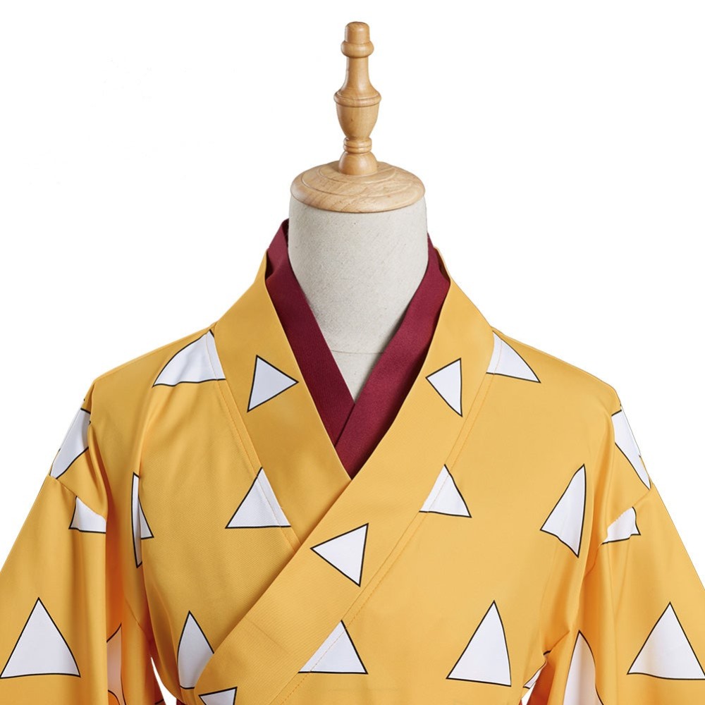 Agatsuma Zenitsu Kimono Festival Dress Party Cosplay Costume Halloween Carnival Outfit