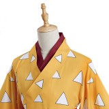 Agatsuma Zenitsu Kimono Festival Dress Party Cosplay Costume Halloween Carnival Outfit