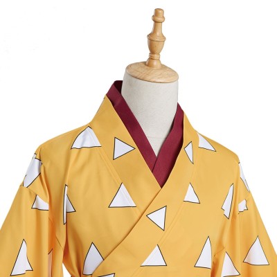 Agatsuma Zenitsu Kimono Festival Dress Party Cosplay Costume Halloween Carnival Outfit