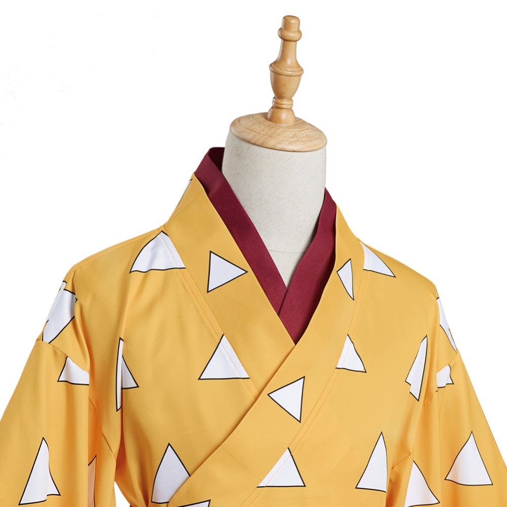 Agatsuma Zenitsu Kimono Festival Dress Party Cosplay Costume Halloween Carnival Outfit