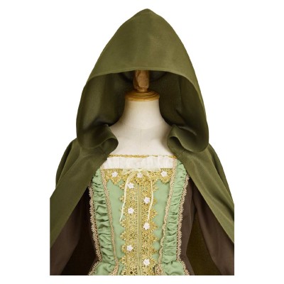 Agatha All Along Rio Vidal Green Cloak Dress Cosplay Costume Halloween Carnival Outfit