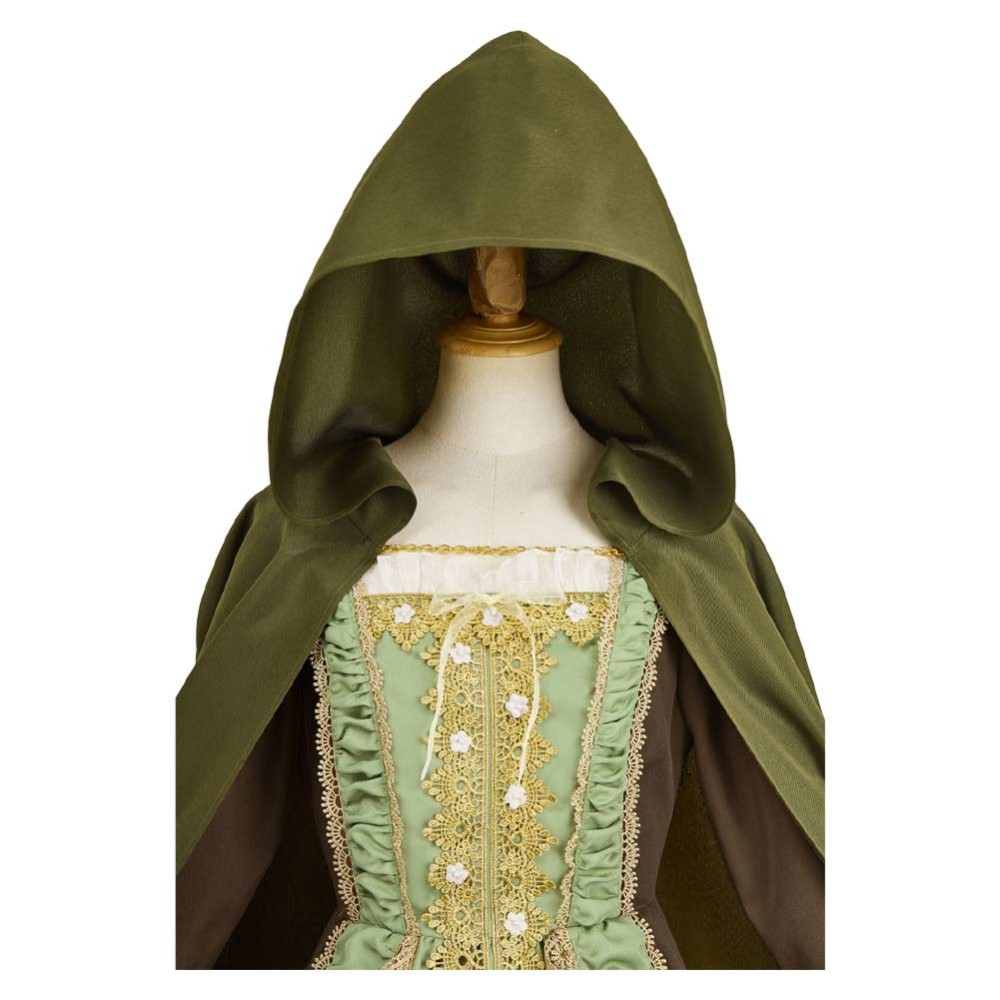 Agatha All Along Rio Vidal Green Cloak Dress Cosplay Costume Halloween Carnival Outfit