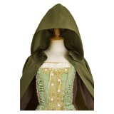 Agatha All Along Rio Vidal Green Cloak Dress Cosplay Costume Halloween Carnival Outfit