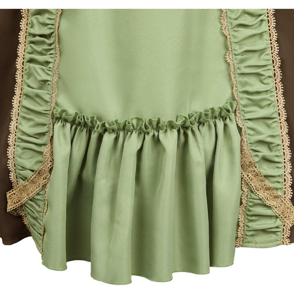 Agatha All Along Rio Vidal Green Cloak Dress Cosplay Costume Halloween Carnival Outfit
