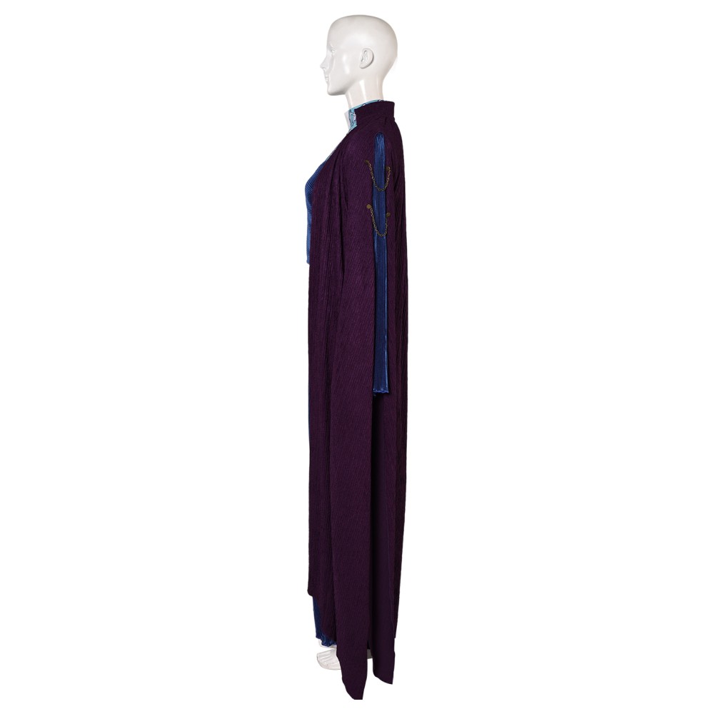 Agatha All Along Agatha Harkness Cloak Dress Set Suit Cosplay Costume Halloween Carnival Outfit