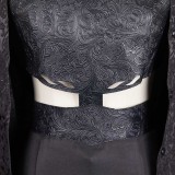 Agatha All Along (2024) Rio Vidal Death Women Black Dress Cosplay Costume Halloween Carnival Outfit
