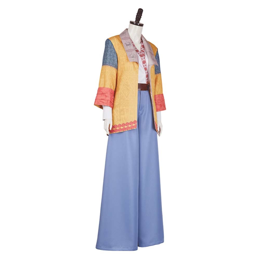 Agatha All Along (2024) Lilia Calderu Women Yellow Coat Cosplay Costume Halloween Carnival Outfit