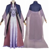 Agatha All Along (2024) Agatha Harkness Ghost Purple Dress Cosplay Costume Halloween Carnival Outfit