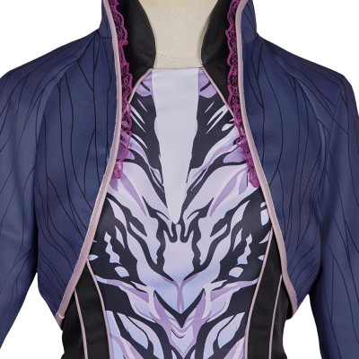 Agatha All Along (2024) Agatha Harkness Ghost Purple Dress Cosplay Costume Halloween Carnival Outfit