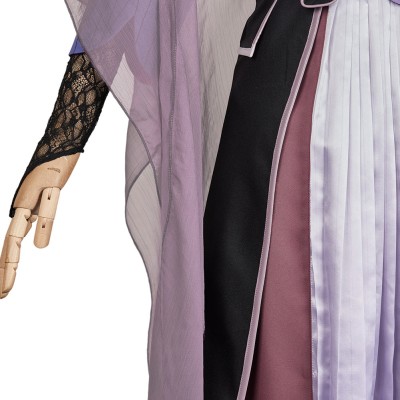 Agatha All Along (2024) Agatha Harkness Ghost Purple Dress Cosplay Costume Halloween Carnival Outfit