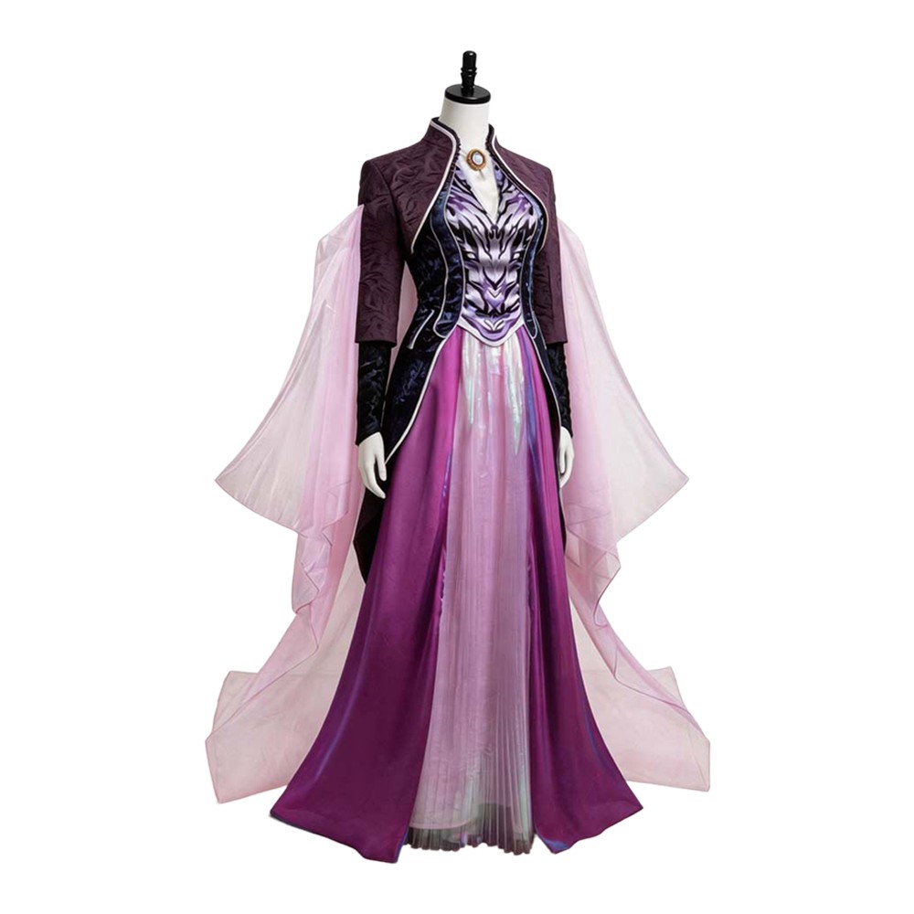 Agatha: Darkhold Diaries Agatha Harkness Women Purple Dress Cosplay Costume Halloween Carnival