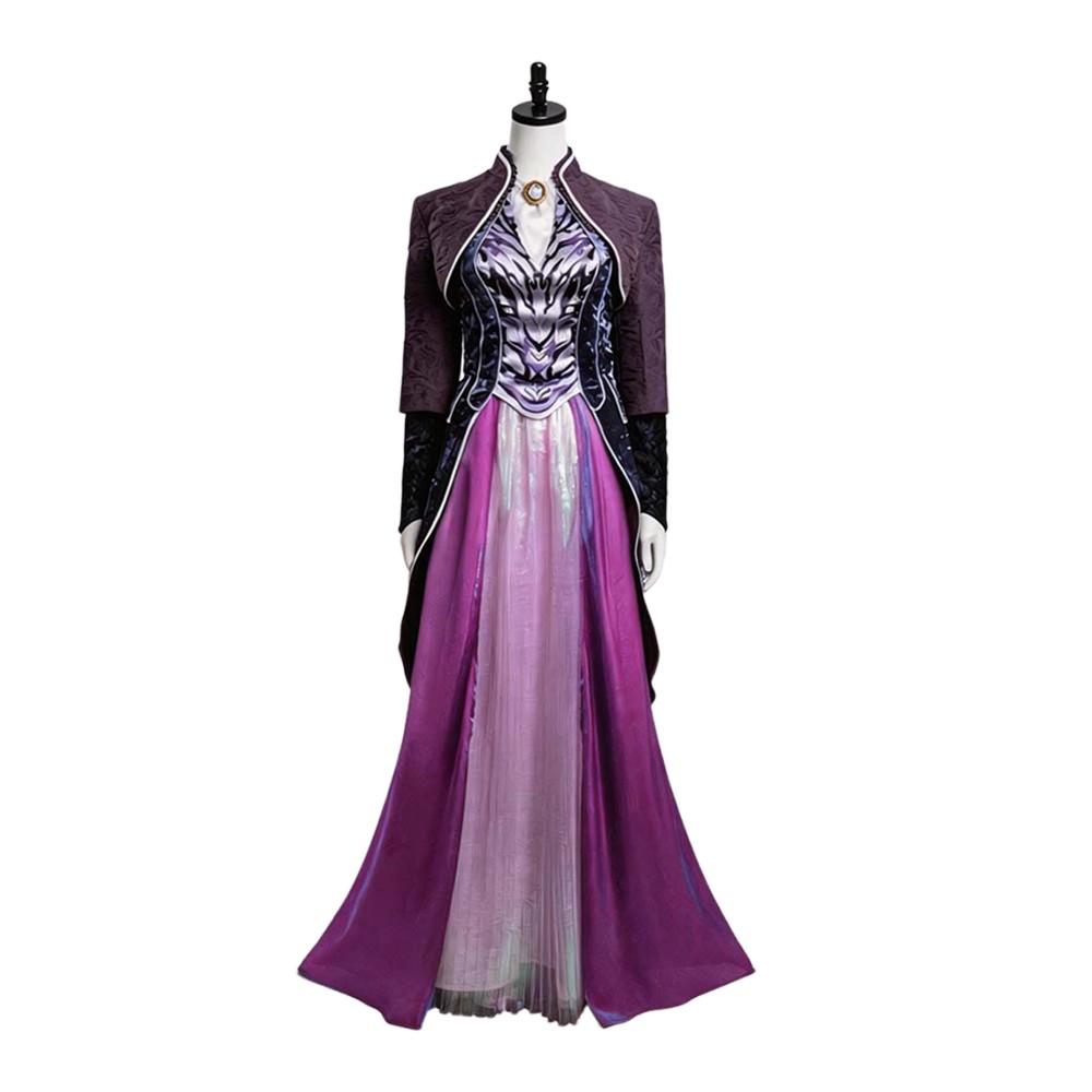 Agatha: Darkhold Diaries Agatha Harkness Women Purple Dress Cosplay Costume Halloween Carnival