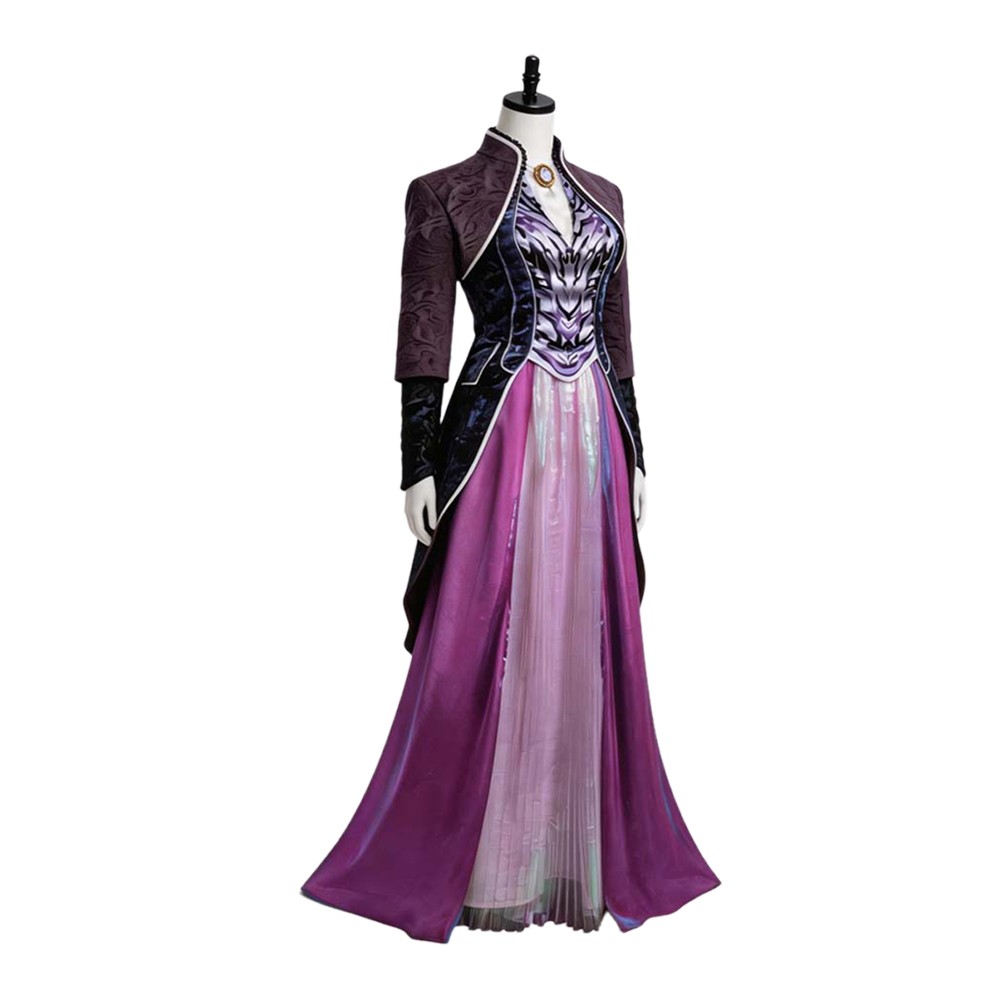 Agatha: Darkhold Diaries Agatha Harkness Women Purple Dress Cosplay Costume Halloween Carnival