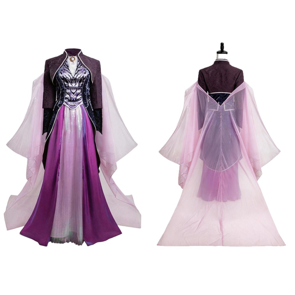 Agatha: Darkhold Diaries Agatha Harkness Women Purple Dress Cosplay Costume Halloween Carnival