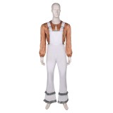 ABBA Bjorn Ulvaeus Retro 70S Overalls Set Suit Cosplay Costume Halloween Carnival Outfit