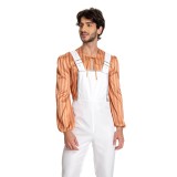 ABBA Bjorn Ulvaeus Retro 70S Overalls Set Suit Cosplay Costume Halloween Carnival Outfit