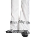 ABBA Bjorn Ulvaeus Retro 70S Overalls Set Suit Cosplay Costume Halloween Carnival Outfit