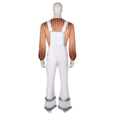 ABBA Bjorn Ulvaeus Retro 70S Overalls Set Suit Cosplay Costume Halloween Carnival Outfit