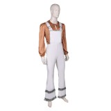 ABBA Bjorn Ulvaeus Retro 70S Overalls Set Suit Cosplay Costume Halloween Carnival Outfit