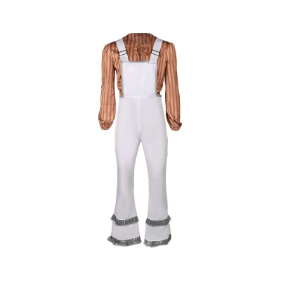 ABBA Bjorn Ulvaeus Retro 70S Overalls Set Suit Cosplay Costume Halloween Carnival Outfit