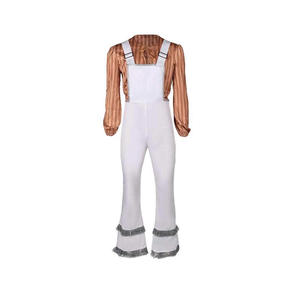 ABBA Bjorn Ulvaeus Retro 70S Overalls Set Suit Cosplay Costume Halloween Carnival Outfit