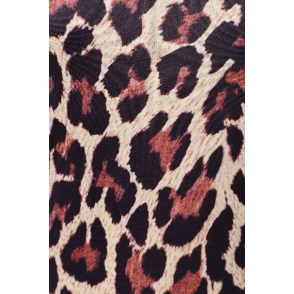 ABBA Anni-Frid Synni Lyngstad Leopard-printed Bodysuit Retro Suit Cosplay Costume Halloween Carnival Outfit