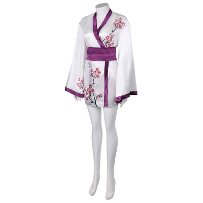 ABBA Agnetha Faltskong Retro 70S Women Short Robe Suit Cosplay Costume Halloween Carnival Outfit