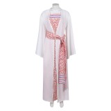 ABBA Anni-Frid Synni Lyngstad Pink Robe Dress Party Cosplay Costume Halloween Carnival Outfit