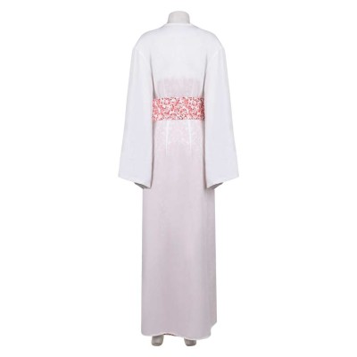 ABBA Anni-Frid Synni Lyngstad Pink Robe Dress Party Cosplay Costume Halloween Carnival Outfit
