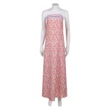 ABBA Anni-Frid Synni Lyngstad Pink Robe Dress Party Cosplay Costume Halloween Carnival Outfit