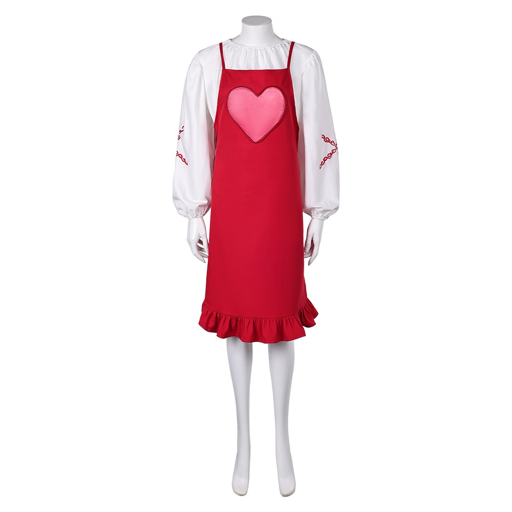 ABBA Agnetha Faltskong 80s Retro Women Red Dress Cosplay Costume Halloween Carnival Outfit