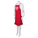 ABBA Agnetha Faltskong 80s Retro Women Red Dress Cosplay Costume Halloween Carnival Outfit