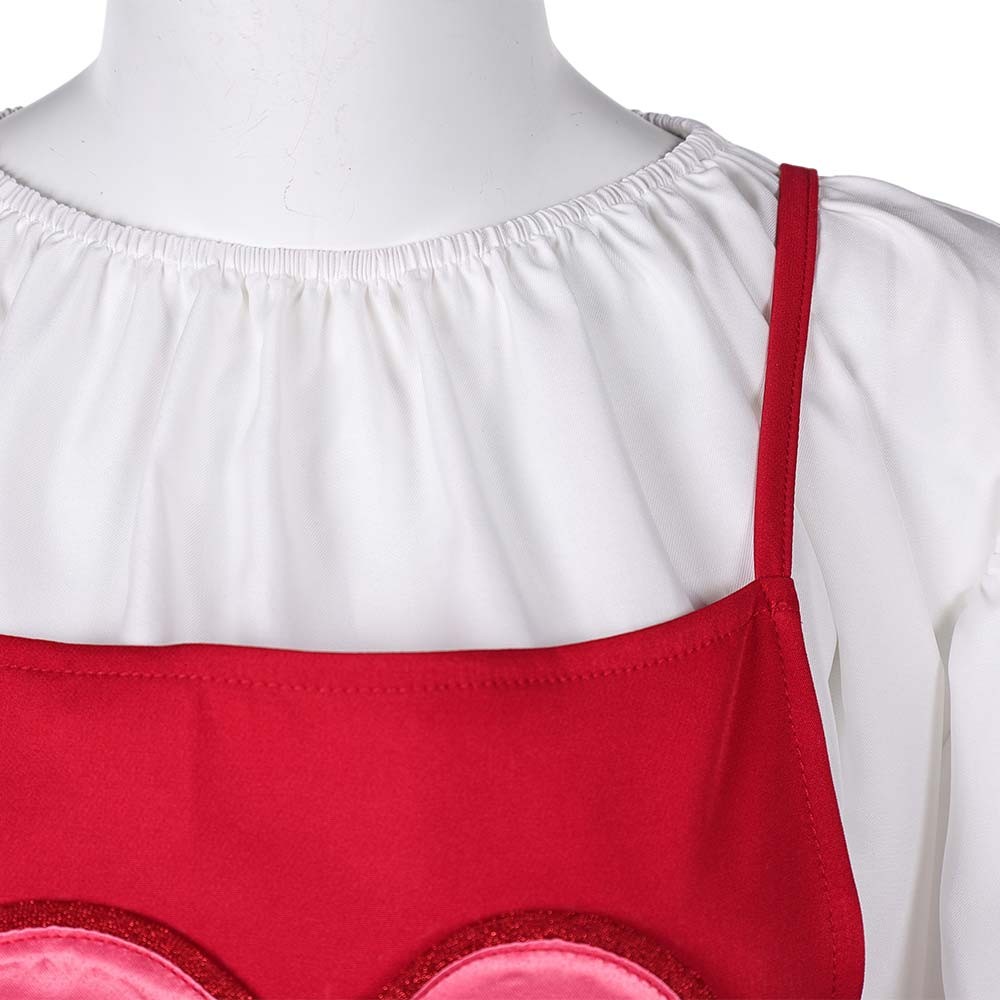 ABBA Agnetha Faltskong 80s Retro Women Red Dress Cosplay Costume Halloween Carnival Outfit