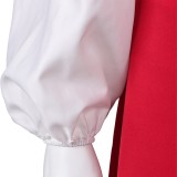 ABBA Agnetha Faltskong 80s Retro Women Red Dress Cosplay Costume Halloween Carnival Outfit