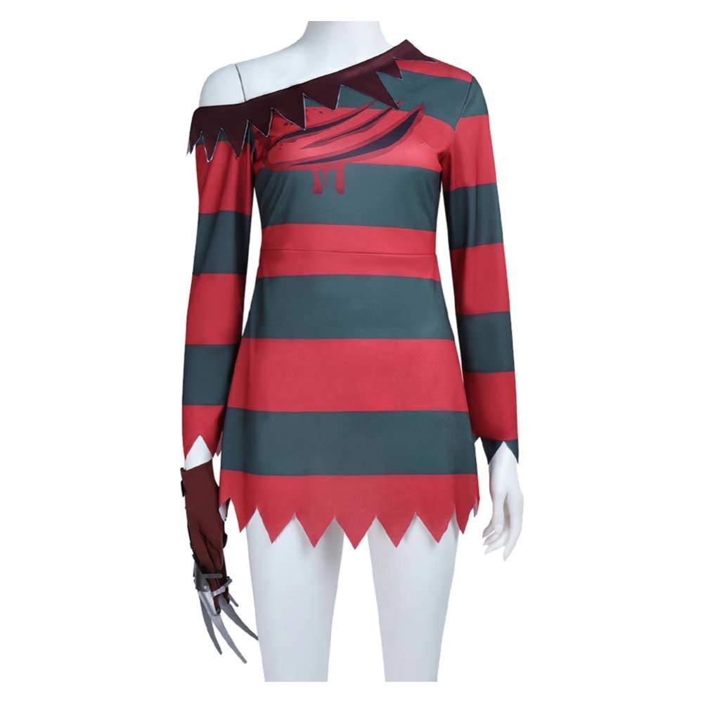 A Nightmare On Elm Street Freddy Krueger Red Classic Cosplay Costume Halloween Carnival Outfit