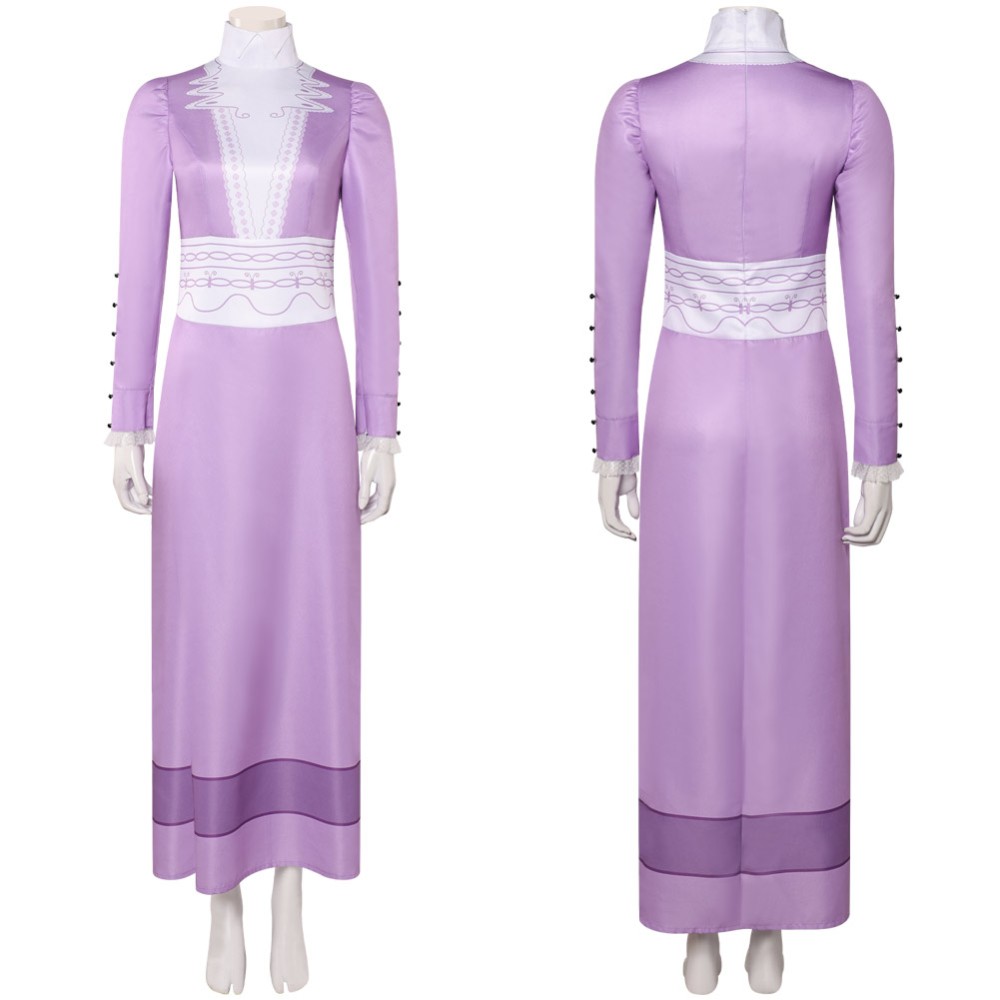 A Monster in Paris Lucille Purple Dress Party Cosplay Costume Halloween Carnival