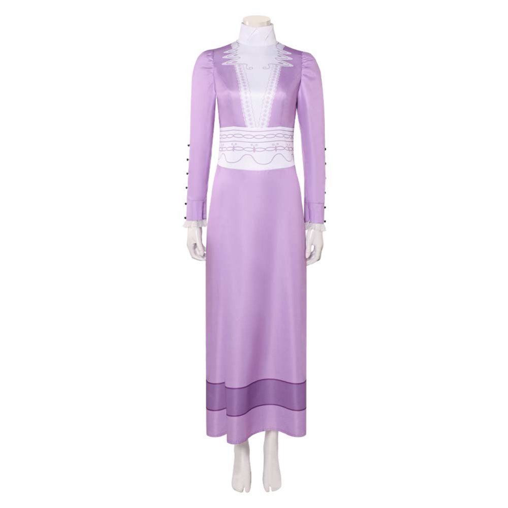 A Monster in Paris Lucille Purple Dress Party Cosplay Costume Halloween Carnival