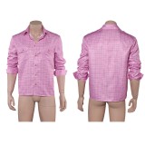 28 Years Later Jamie Men Pink Shirt Cosplay Costume Halloween Carnival Outfit