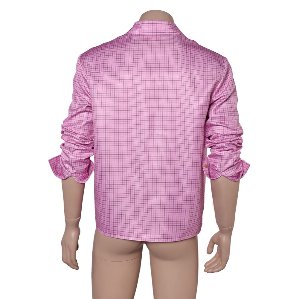 28 Years Later Jamie Men Pink Shirt Cosplay Costume Halloween Carnival Outfit