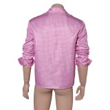 28 Years Later Jamie Men Pink Shirt Cosplay Costume Halloween Carnival Outfit