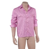 28 Years Later Jamie Men Pink Shirt Cosplay Costume Halloween Carnival Outfit