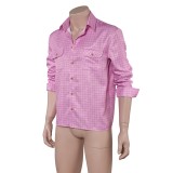 28 Years Later Jamie Men Pink Shirt Cosplay Costume Halloween Carnival Outfit