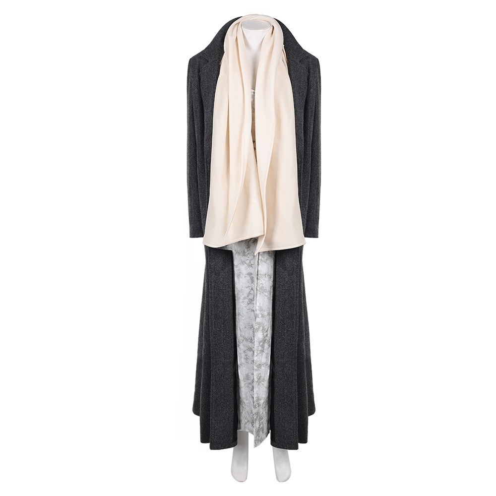 28 Years Later Isla Coat Dress Scraf Set Party Cosplay Costume Halloween Carnival Outfit