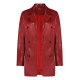 2024 Madame Web Cassandra Webb&nbsp;Women Leather Coat Suit Cosplay Costume Halloween Carnival Outfit