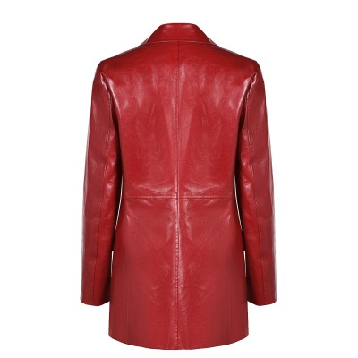 2024 Madame Web Cassandra Webb&nbsp;Women Leather Coat Suit Cosplay Costume Halloween Carnival Outfit