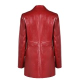 2024 Madame Web Cassandra Webb&nbsp;Women Leather Coat Suit Cosplay Costume Halloween Carnival Outfit